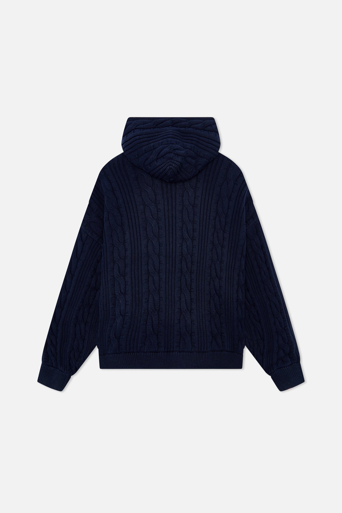 Latte Navy Zipper Knit