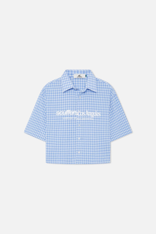 Not LA Yet Blue Checkered Shirt