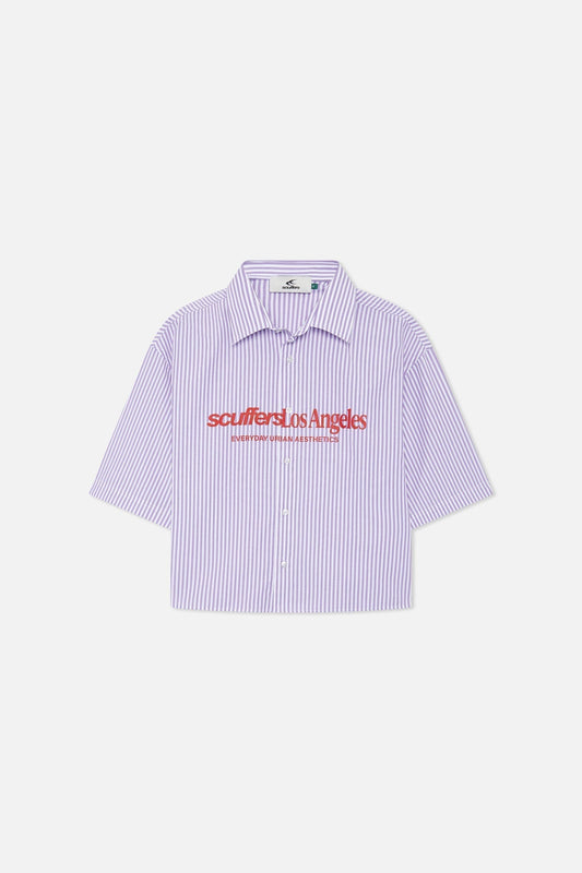 Not LA Yet Purple Striped Shirt