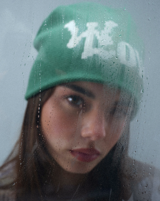 With Love Green Beanie