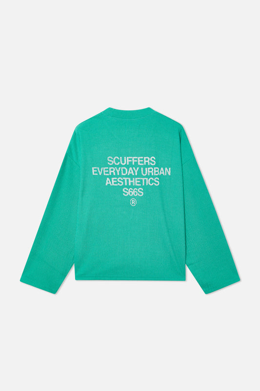 S66S Ribbed Green Longsleeve