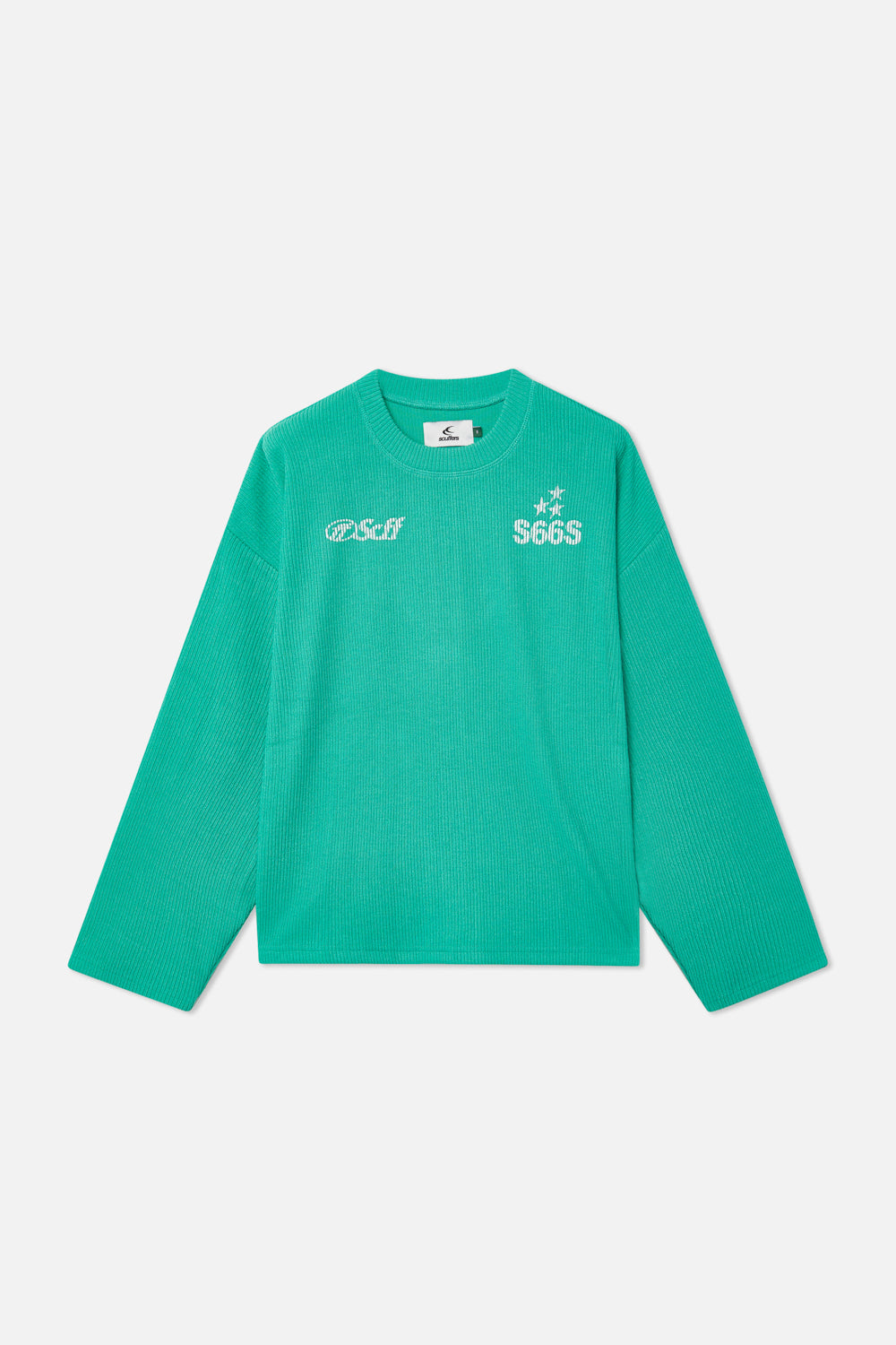 S66S Ribbed Green Longsleeve