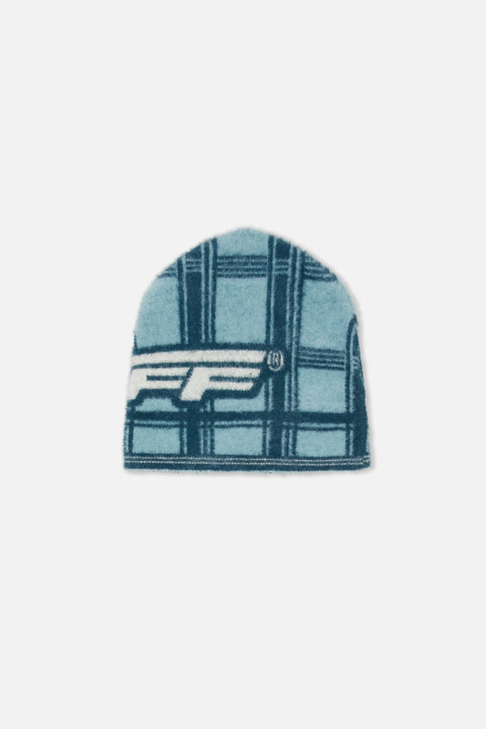 Checked Mohair Beanie