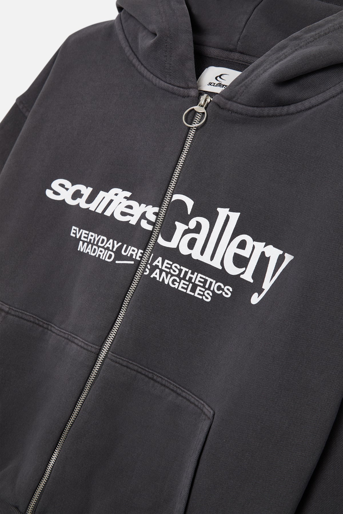 Gallery Black Zipped Hoodie