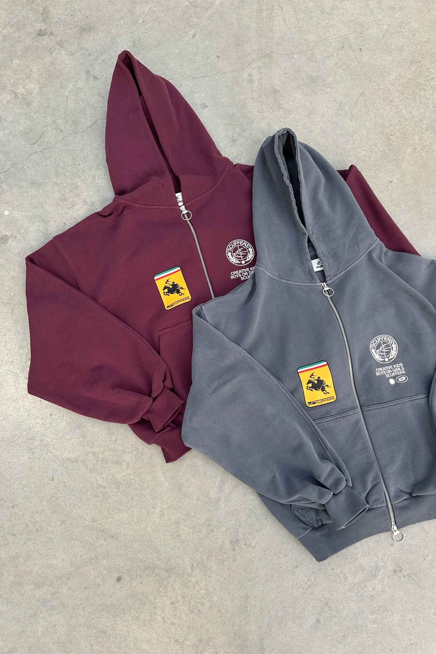 Stone Burgundy Zipper