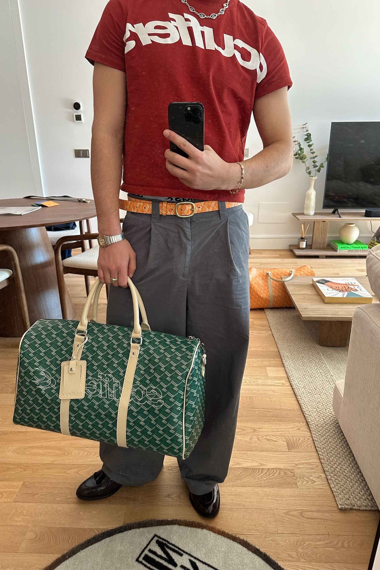 Monogram Green Duffle Bag