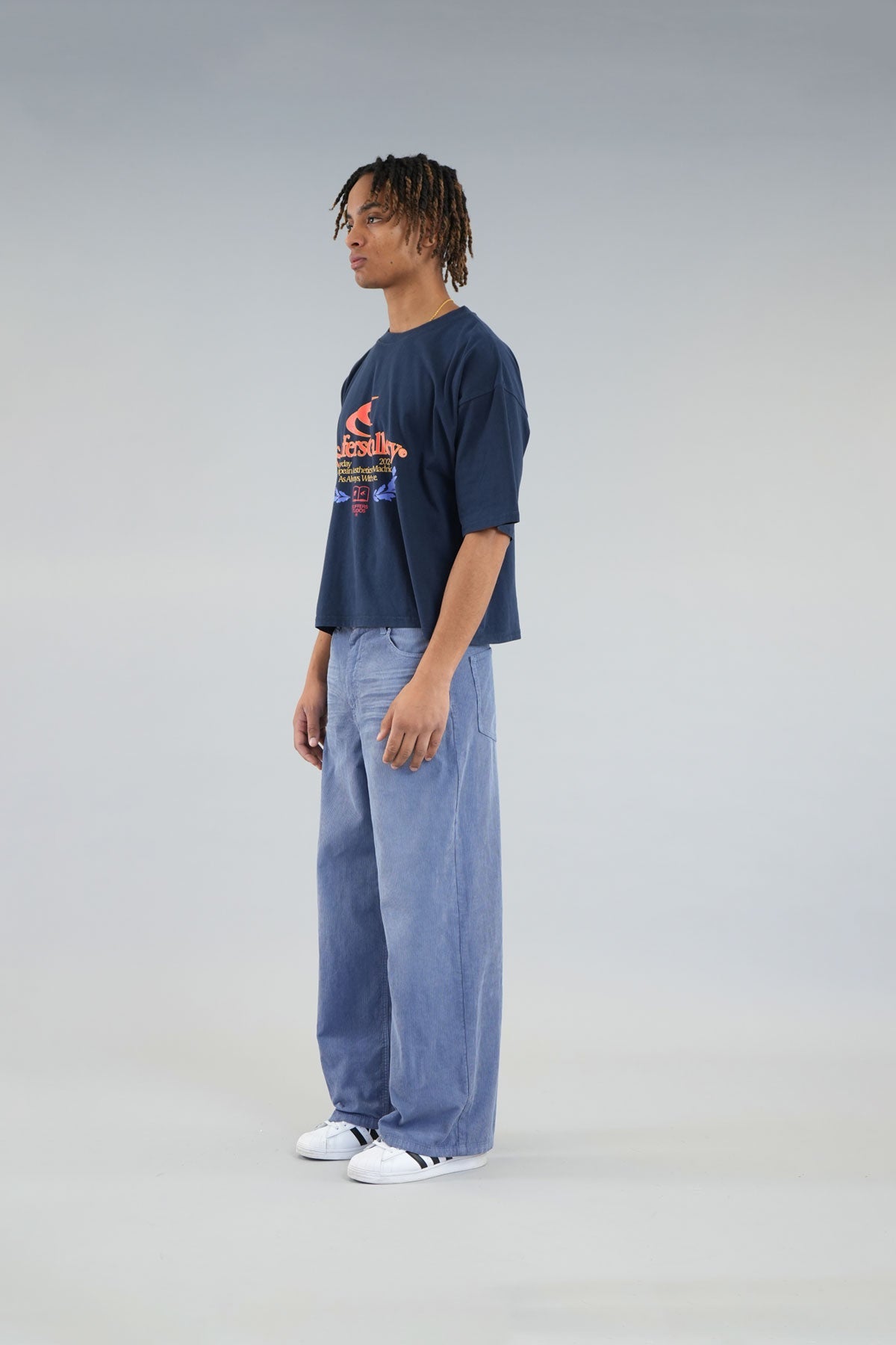 Jumbo Corduroy Blue Pants