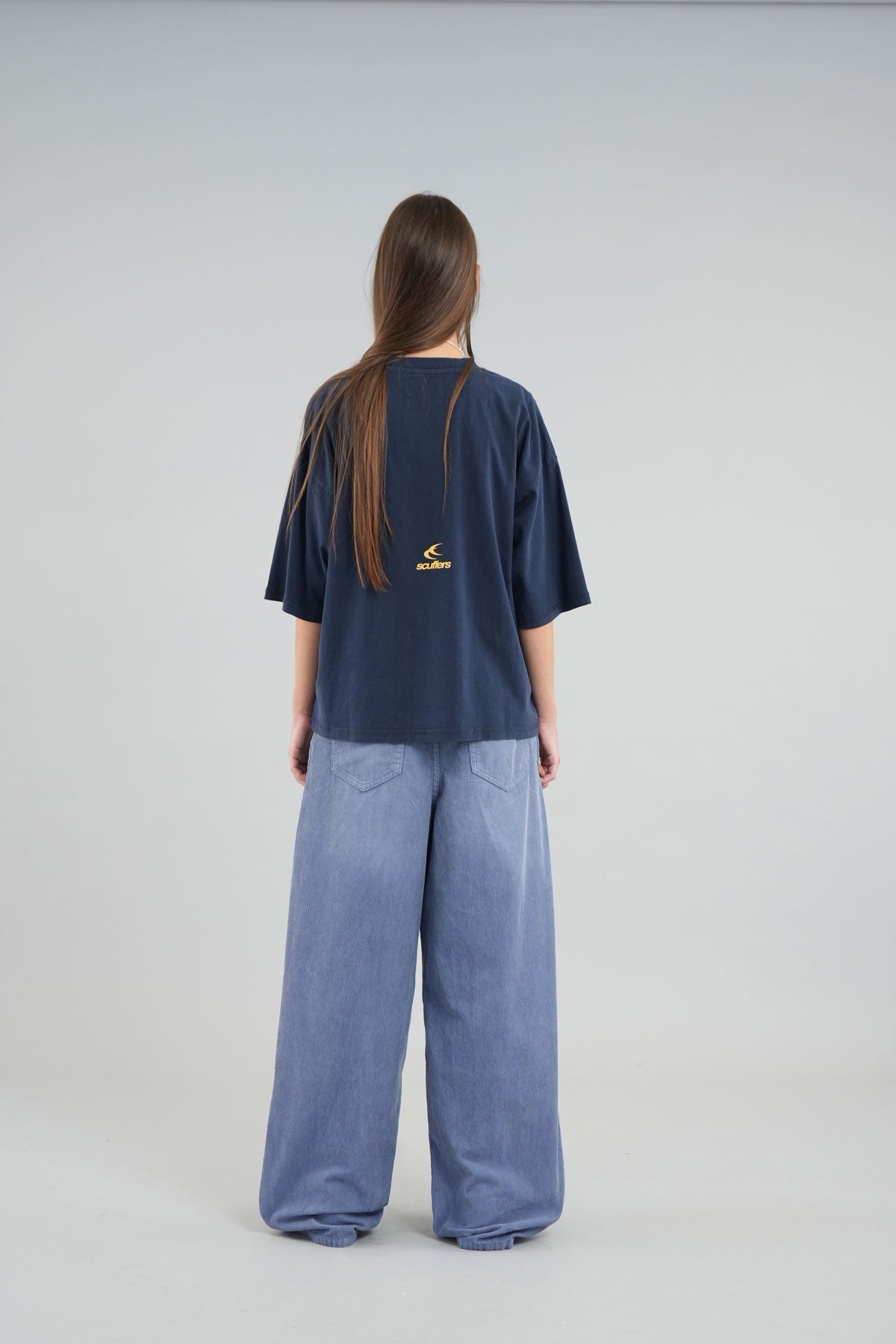 Jumbo Corduroy Blue Pants