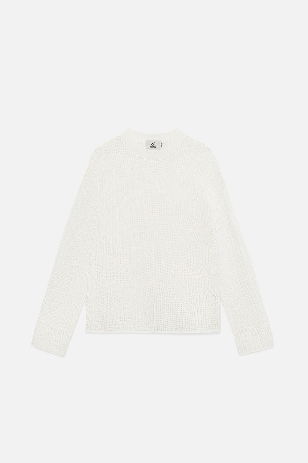 Double Moon White Open Knit