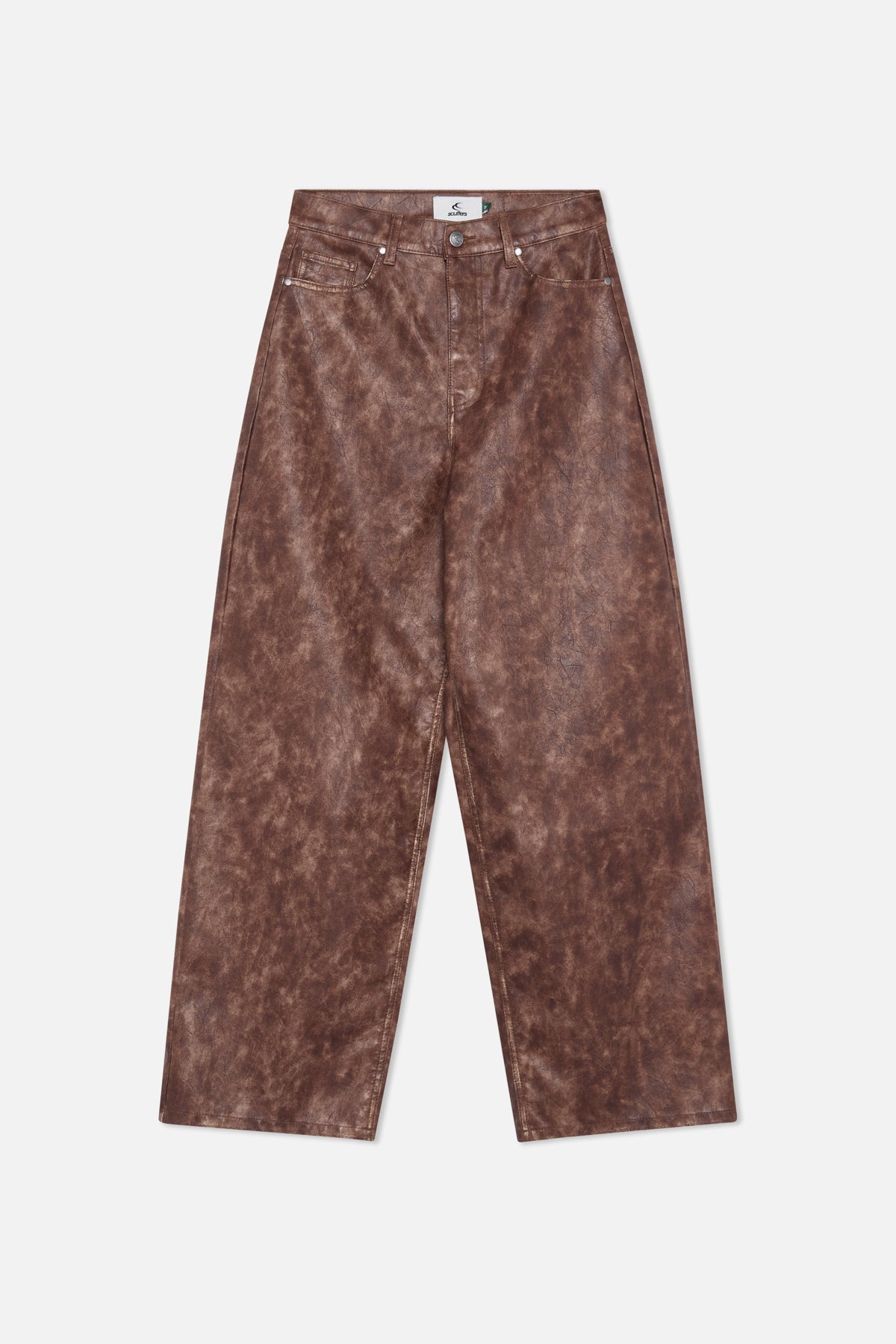 Leather Brown Jumbo Pants