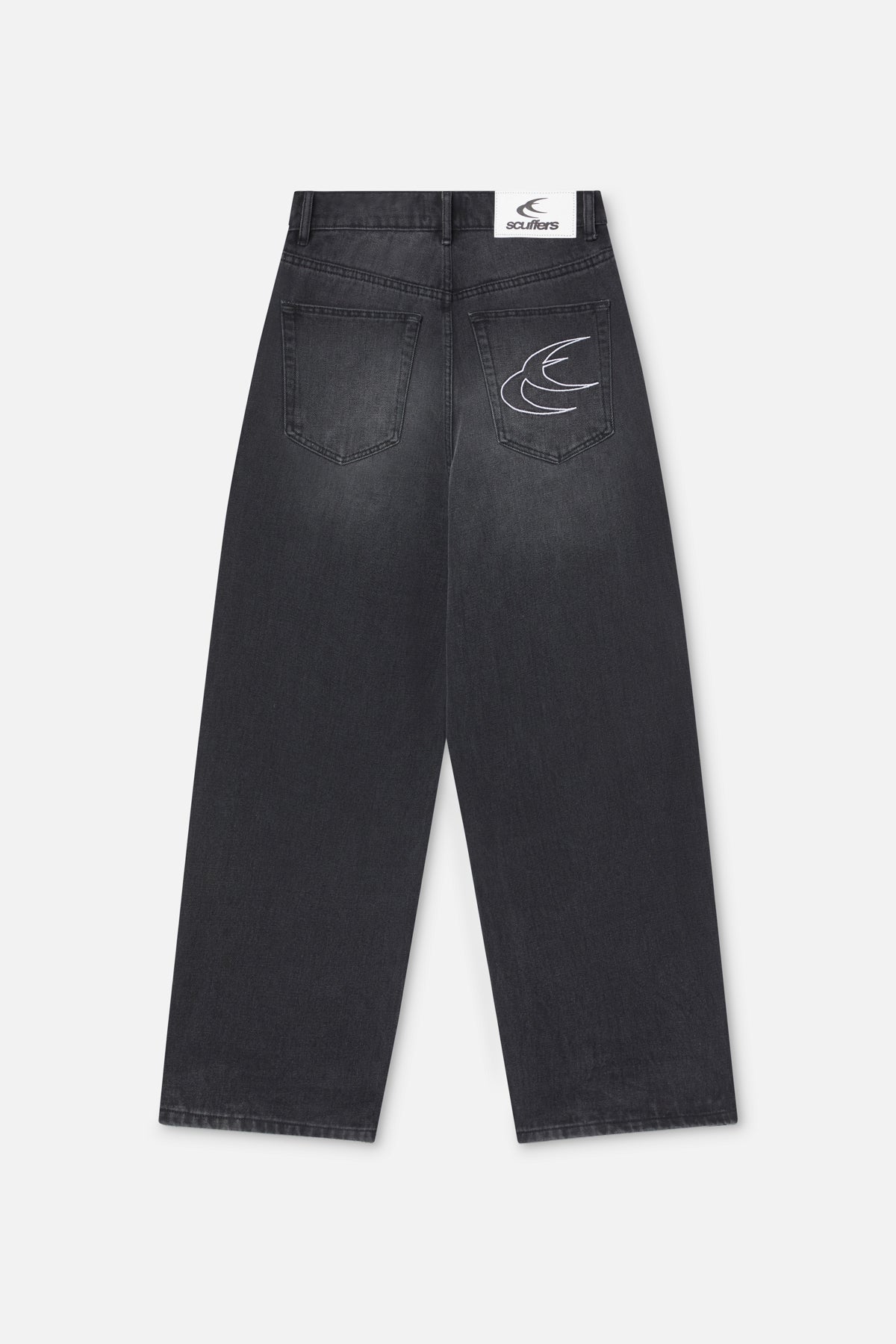 Jumbo Washed Black Ripped Pants